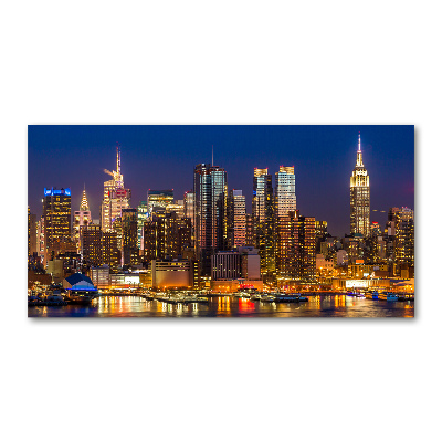 Quadro vetro Manhattan di notte