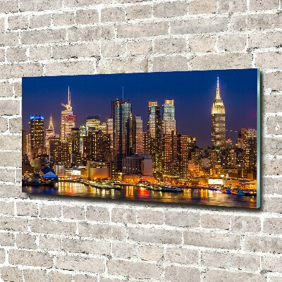 Quadro vetro Manhattan di notte