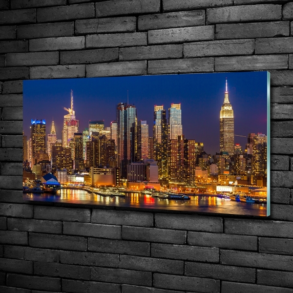 Quadro vetro Manhattan di notte