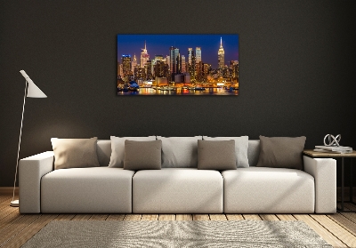 Quadro vetro Manhattan di notte