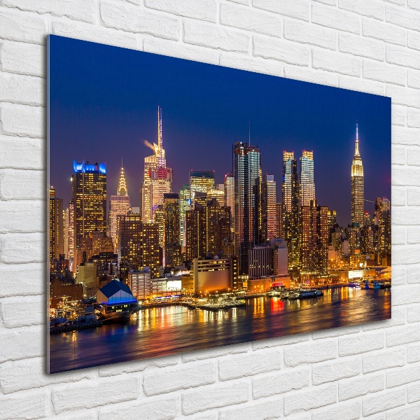 Quadro vetro Manhattan di notte