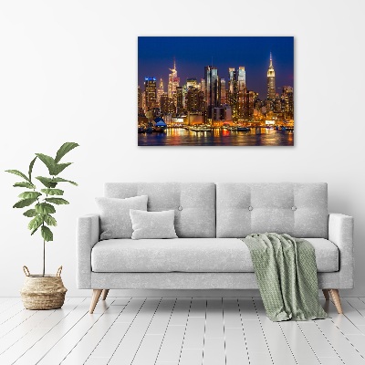 Quadro vetro Manhattan di notte