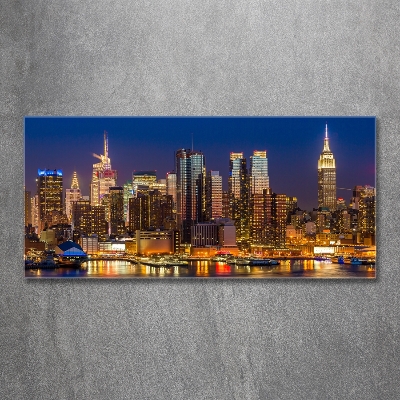 Quadro vetro Manhattan di notte