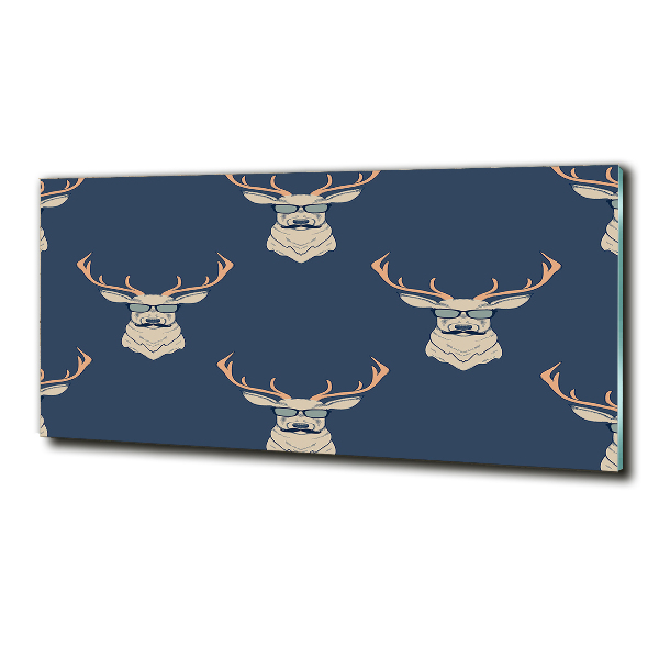 Quadro in vetro Cervo hipster