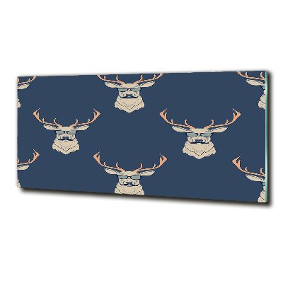 Quadro in vetro Cervo hipster