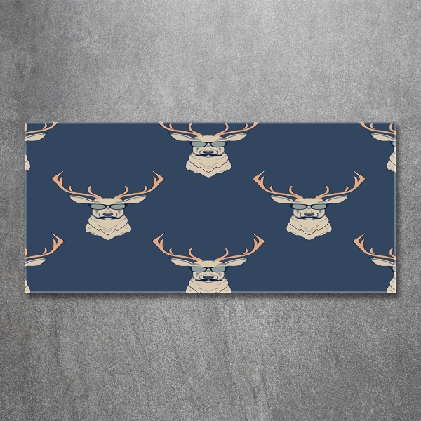 Quadro in vetro Cervo hipster