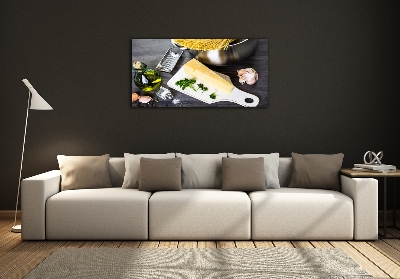 Quadro vetro Pasta all'aglio