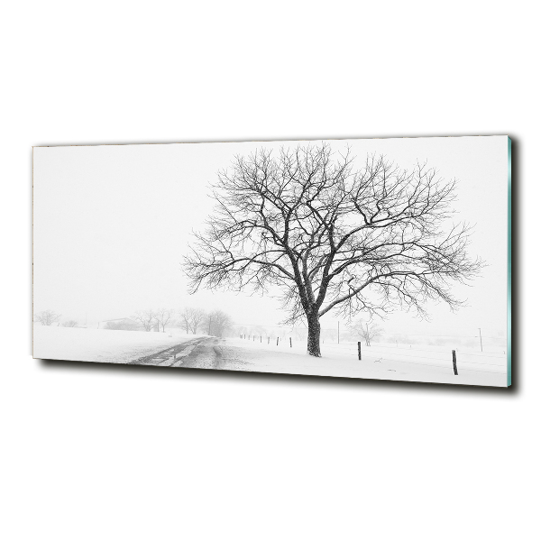 Quadro su vetro Albero in inverno