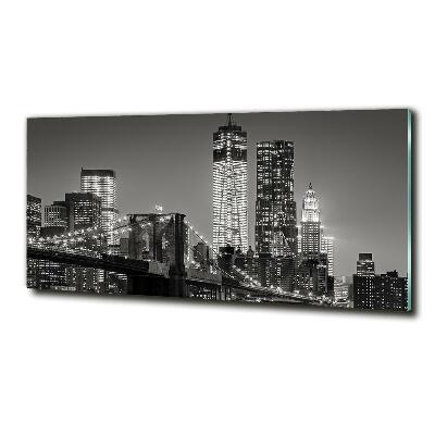 Quadro in verde Manhattan di notte