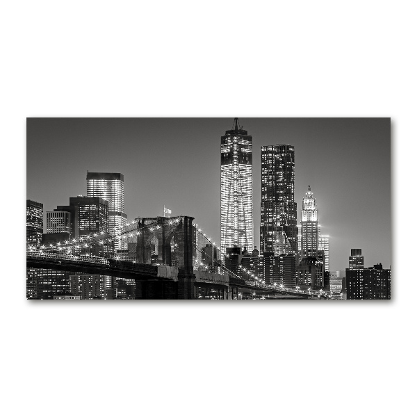 Quadro in verde Manhattan di notte