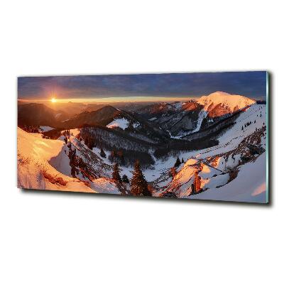 Quadro vetro Inverno in montagna