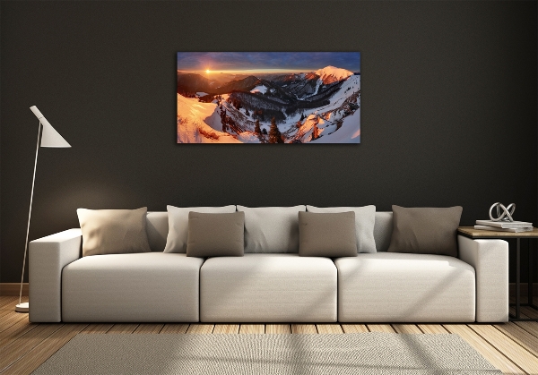 Quadro vetro Inverno in montagna