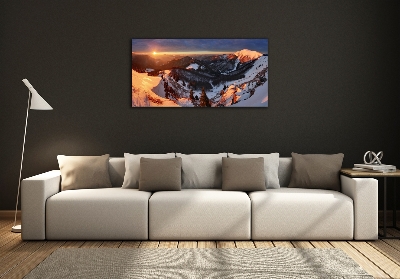 Quadro vetro Inverno in montagna