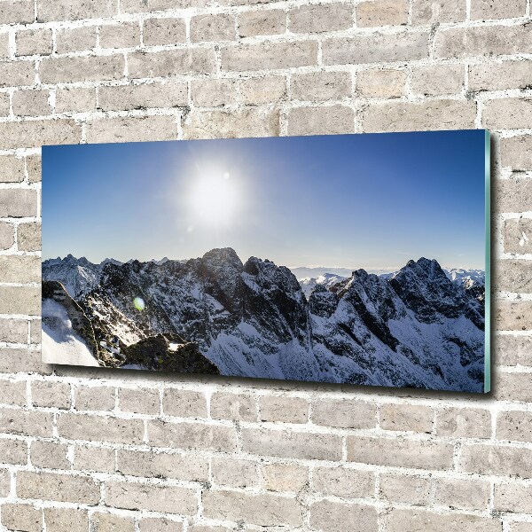 Quadro su vetro Inverno sui Monti Tatra