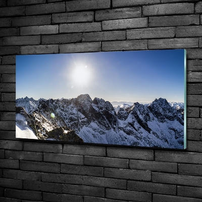 Quadro su vetro Inverno sui Monti Tatra