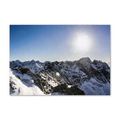 Quadro su vetro Inverno sui Monti Tatra