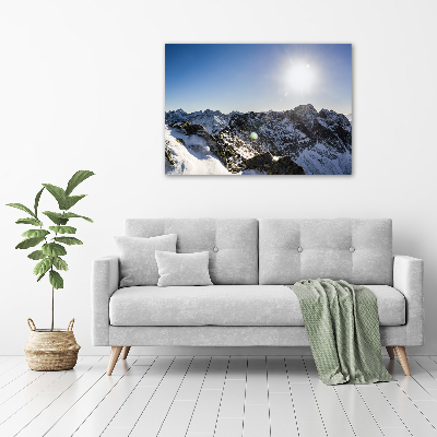 Quadro su vetro Inverno sui Monti Tatra