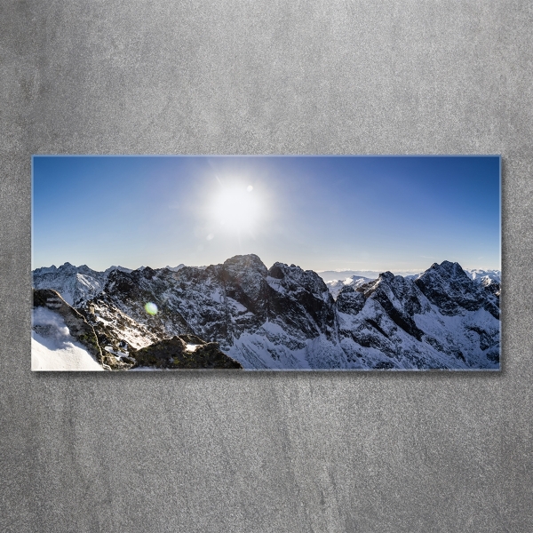 Quadro su vetro Inverno sui Monti Tatra