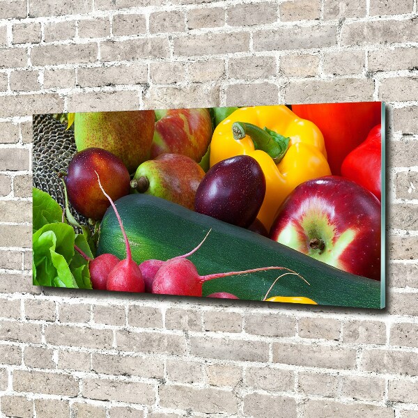 Quadro su vetro Frutta e verdura