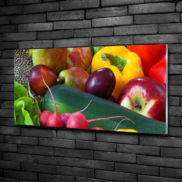 Quadro su vetro Frutta e verdura