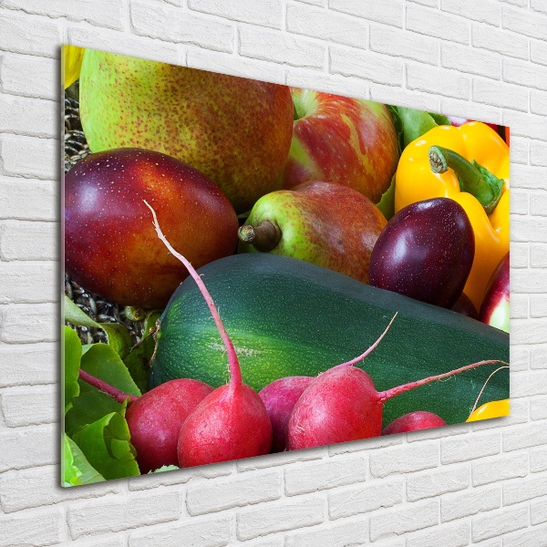 Quadro su vetro Frutta e verdura