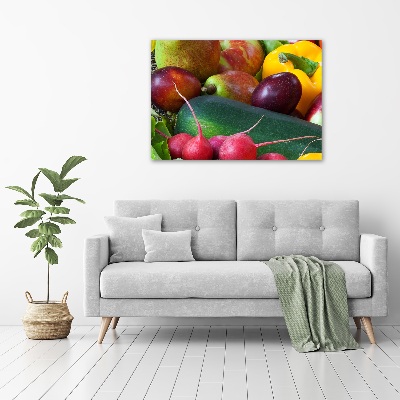Quadro su vetro Frutta e verdura