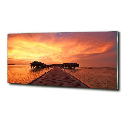 Quadro in verde Bungalow alle Maldive