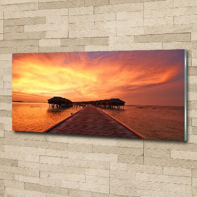 Quadro in verde Bungalow alle Maldive