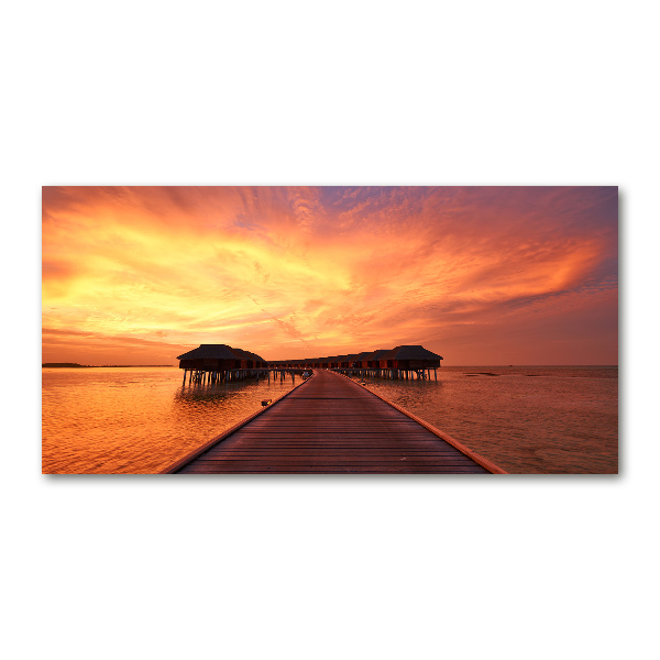 Quadro in verde Bungalow alle Maldive