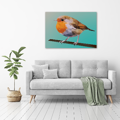 Quadro in verde Pettirosso