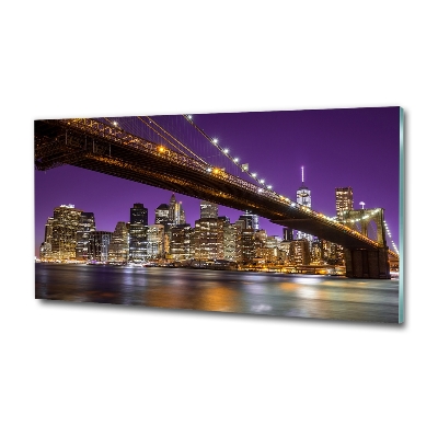 Quadro vetro Manhattan di notte