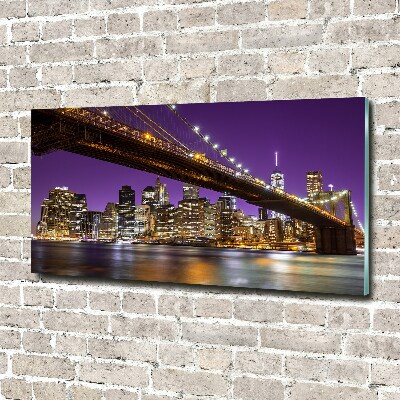 Quadro vetro Manhattan di notte