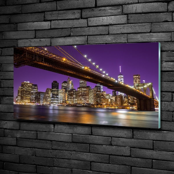 Quadro vetro Manhattan di notte