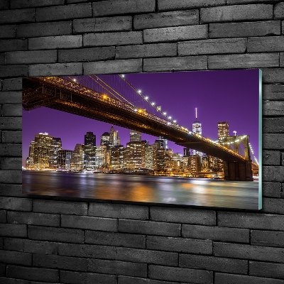 Quadro vetro Manhattan di notte