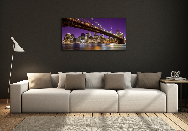 Quadro vetro Manhattan di notte
