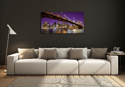 Quadro vetro Manhattan di notte