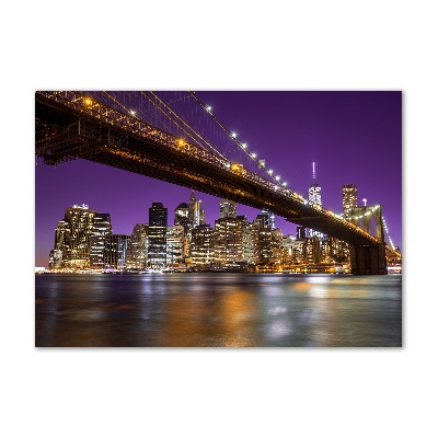 Quadro vetro Manhattan di notte