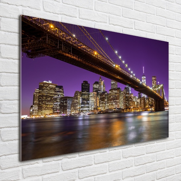 Quadro vetro Manhattan di notte
