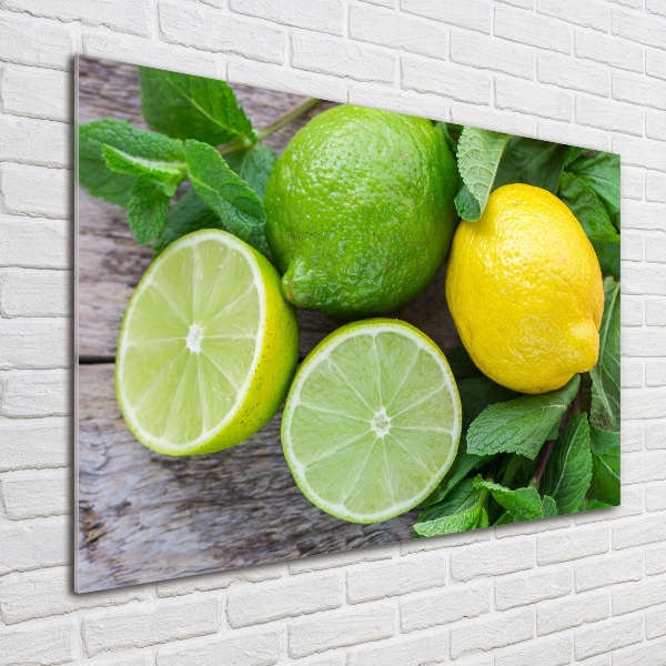 Quadro su vetro Lime e limone