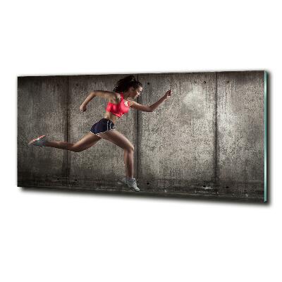 Quadro vetro Donna che corre
