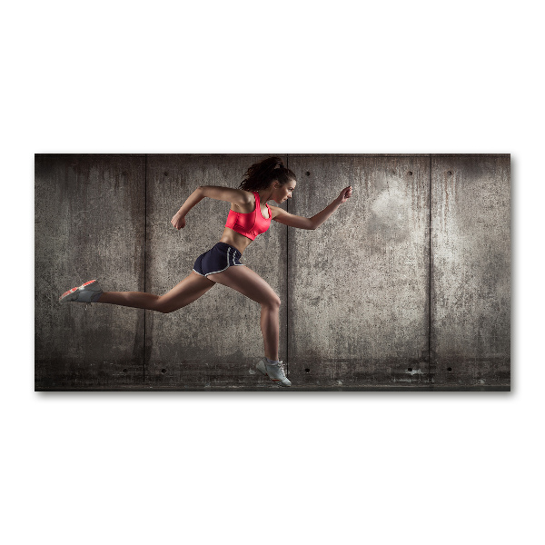 Quadro vetro Donna che corre