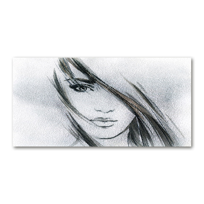 Quadro su vetro Ritratto di una donna