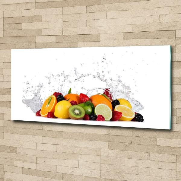 Quadro vetro Frutta e acqua