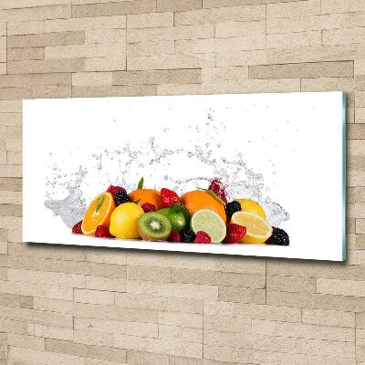 Quadro vetro Frutta e acqua