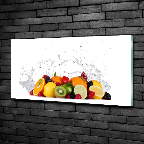Quadro vetro Frutta e acqua