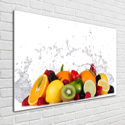 Quadro vetro Frutta e acqua