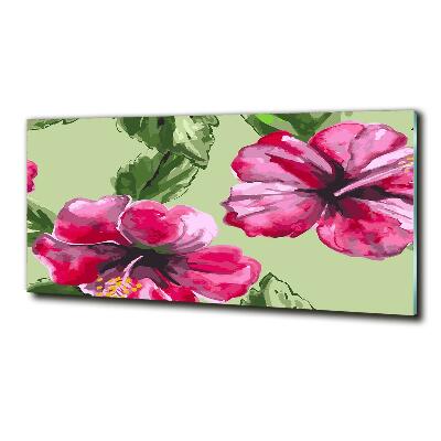 Quadro su vetro Fiori hawaiani