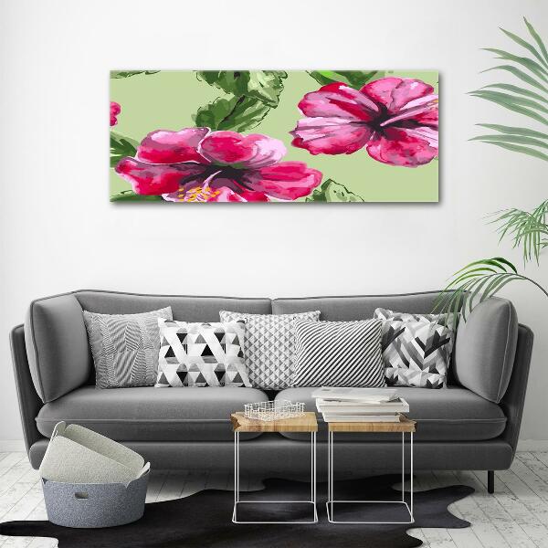Quadro su vetro Fiori hawaiani