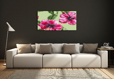 Quadro su vetro Fiori hawaiani