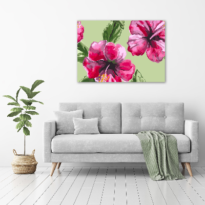 Quadro su vetro Fiori hawaiani